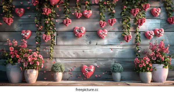 Valentines day flower background