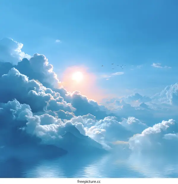 A Majestic Sunrise Above the Clouds