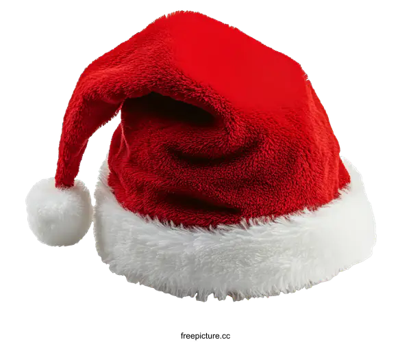 [Transparent Background PNG]Classic Red and White Santa Hat
