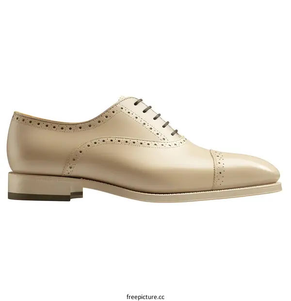 A pair of cream leather shoes