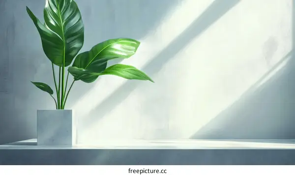 Modern Minimalist Plant Display with Natural Light