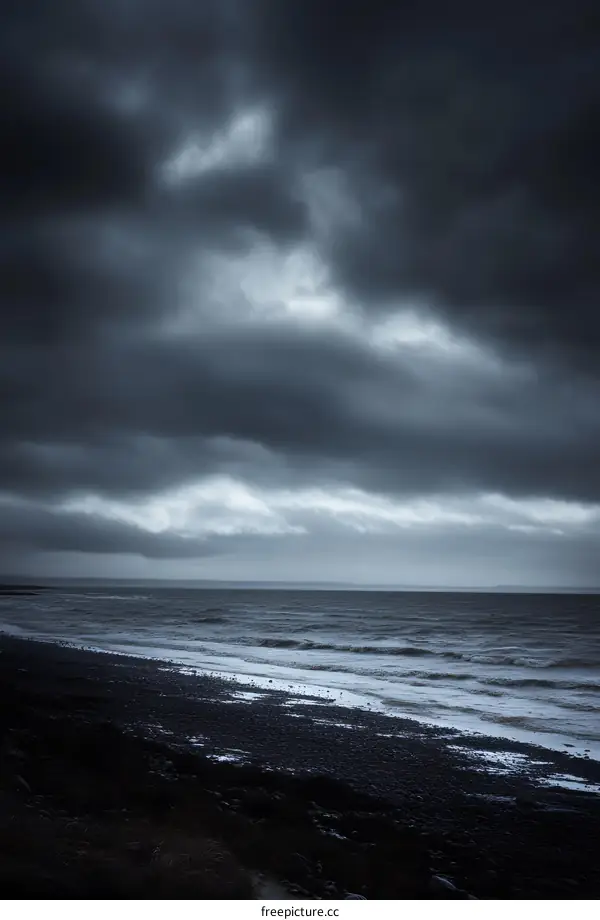 Dark Clouds Over the Sea
