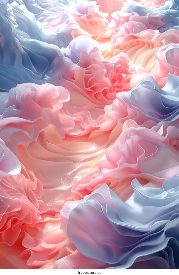 Abstract Pastel Fabric Design