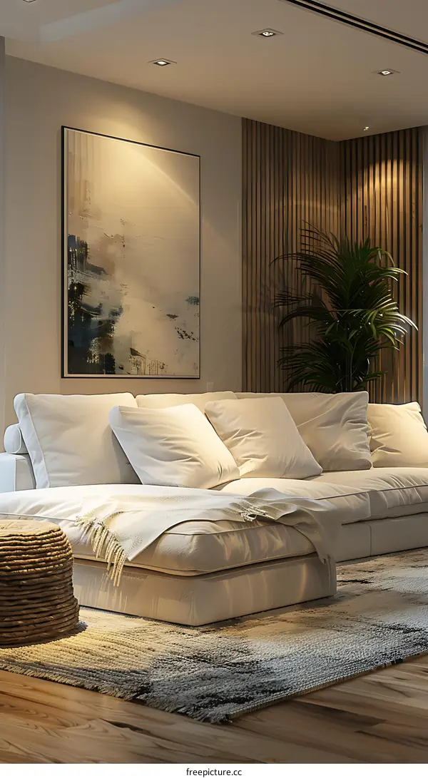 Modern minimalist living room