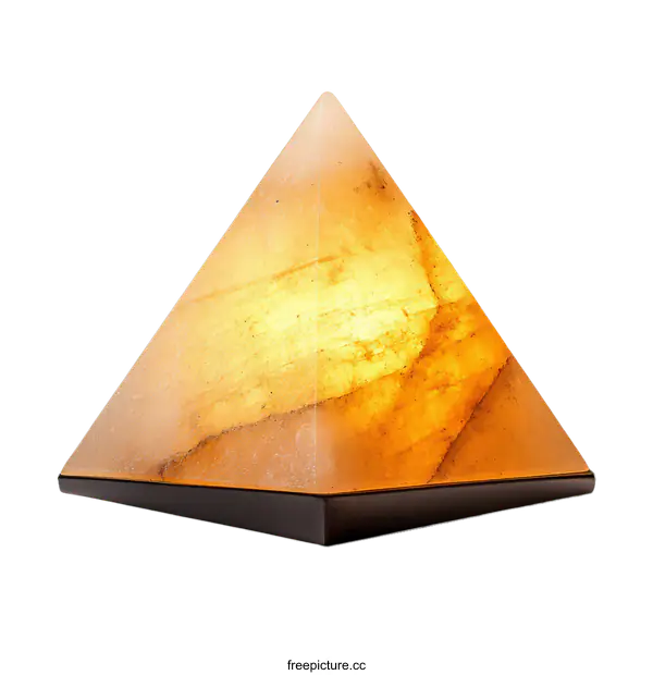 [Transparent Background PNG]Beautiful Pyramid Salt Lamp