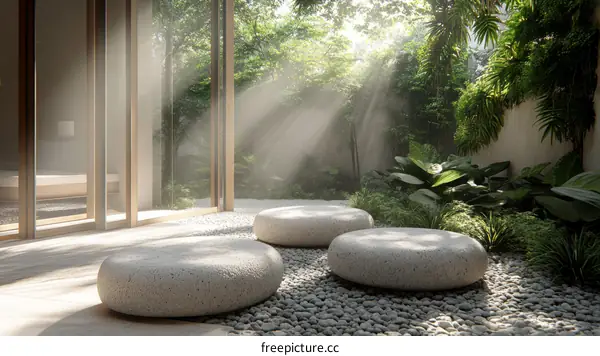 Zen Garden Interior Design Illustration