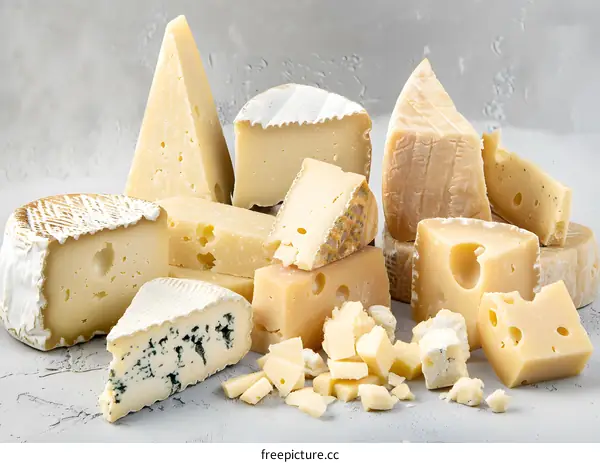 Assortment of Different Types of Cheese