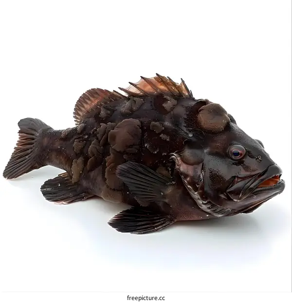 A fish with a large head and a large mouth