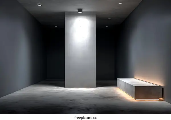 Modern Minimalist Concrete Interior Design
