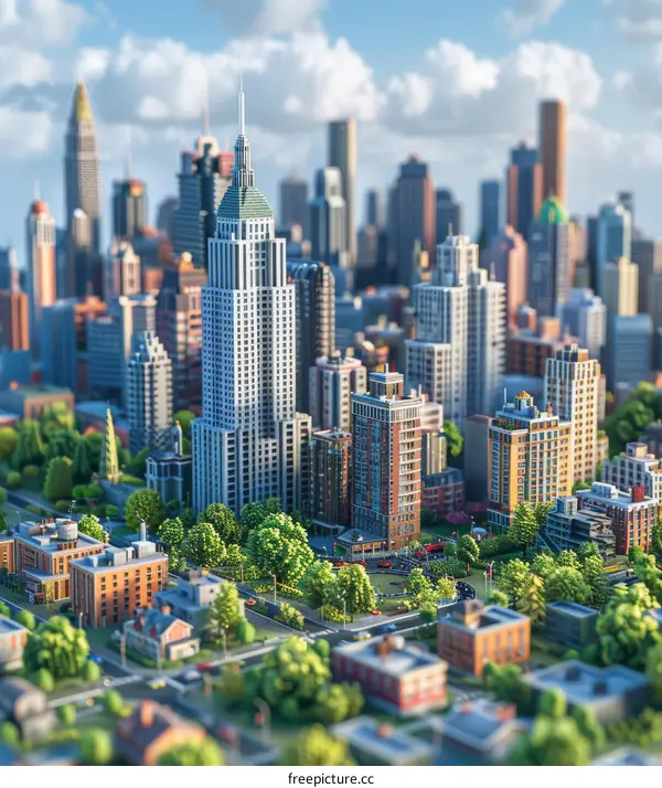 A Detailed and Realistic Miniature Model of a Modern City