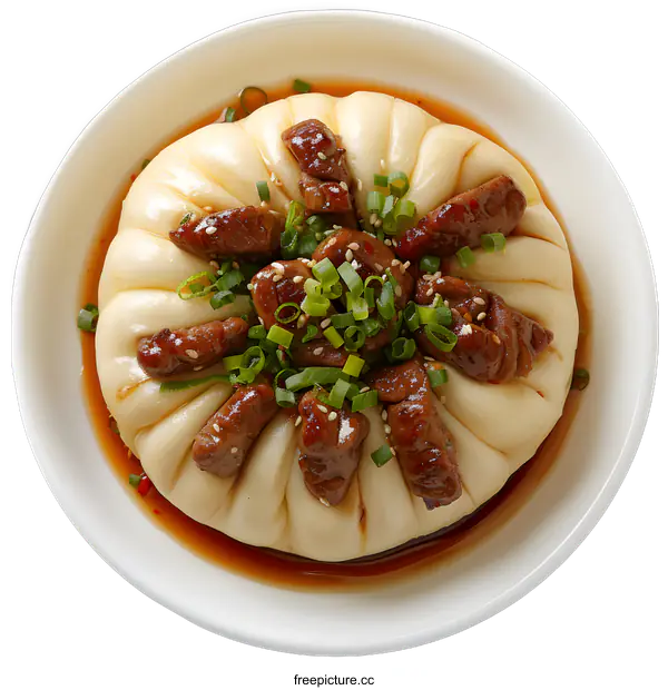 [Transparent Background PNG]steamed bun with meat