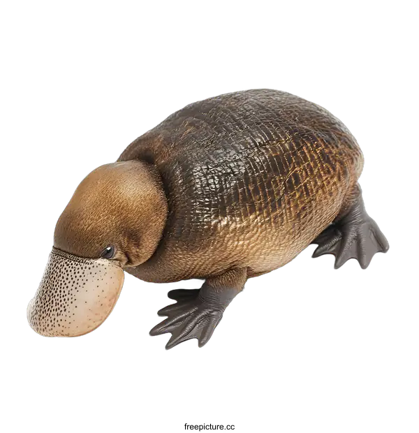 [Transparent Background PNG]Platypus Portrait on White Background
