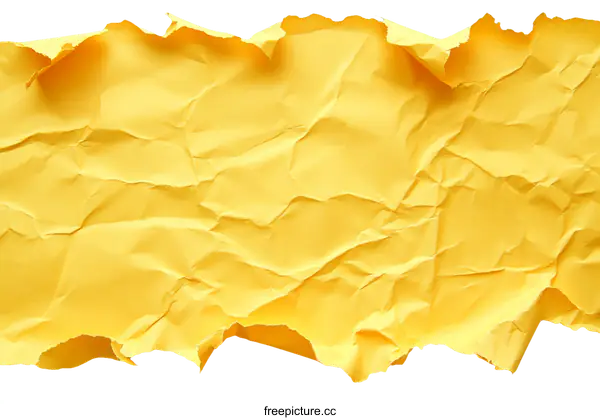 [Transparent Background PNG]Yellow Crumpled Paper Texture Background