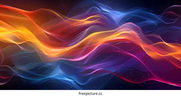 Abstract Colorful Wave Patterns