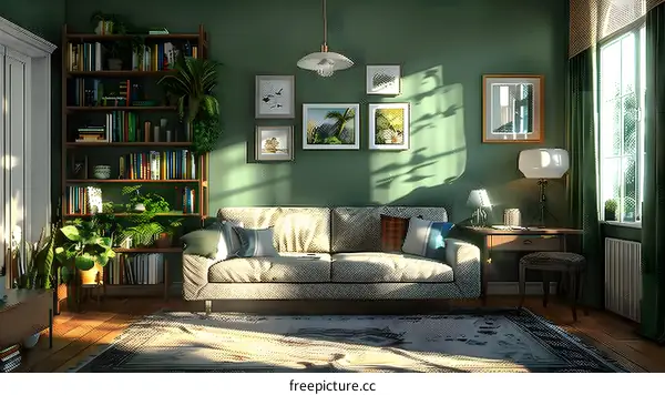 A green living room
