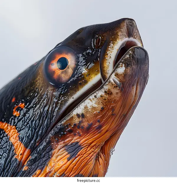 Close-up of a Painted Turtle Head