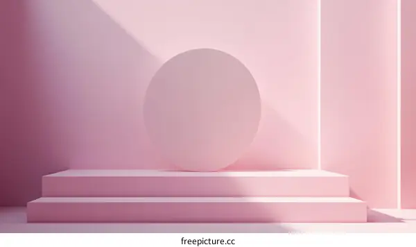 Pink Geometric Display Platform Design