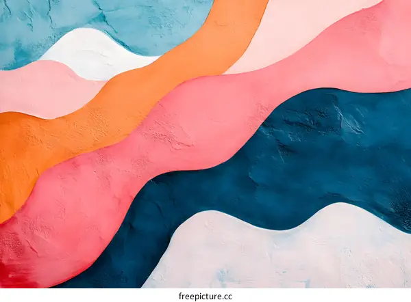 Abstract Wave Pattern Wall Art Design