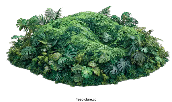 [Transparent Background PNG]Tropical Plants Isolated on White Background