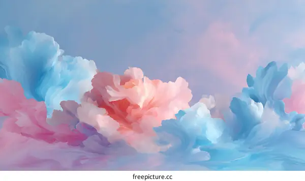 Abstract Pastel Cloud Formation