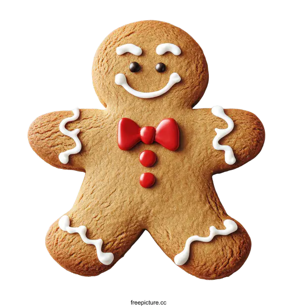 [Transparent Background PNG]Delicious Christmas Gingerbread Man Cookie
