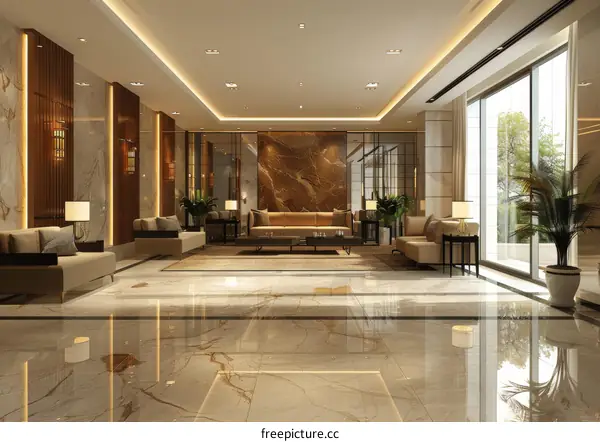 Modern Luxury Hotel Lobby Interior Design