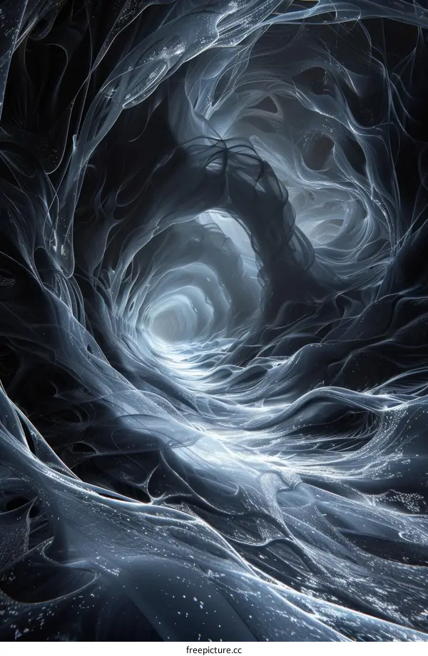 Mystical Glowing Cave: A Digital Painting