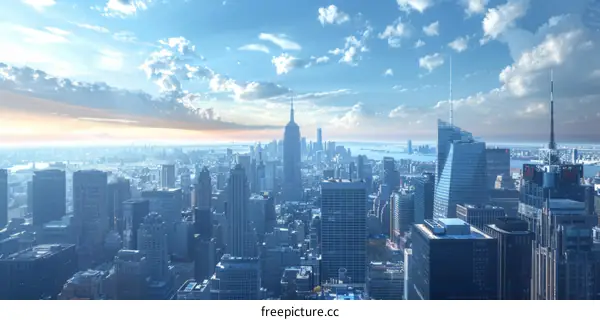 New York City Skyline at Sunrise