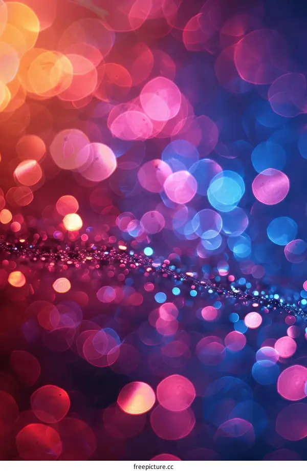 Abstract Pink and Blue Bokeh Background