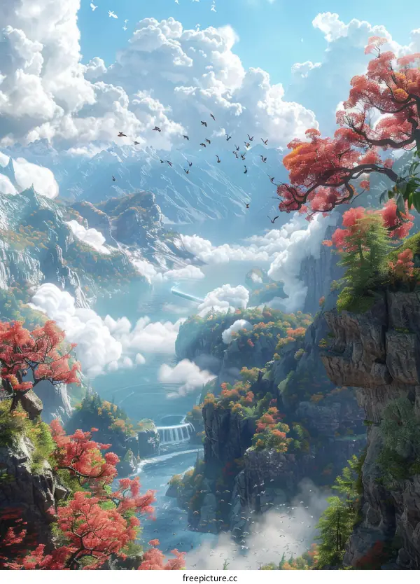 Fantasy Wonderland: A Majestic Landscape of Enchanting Beauty