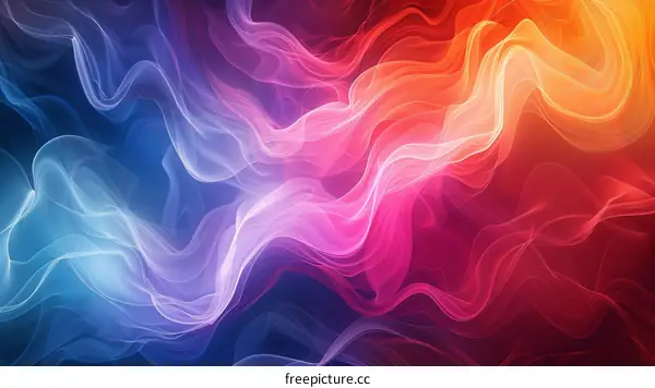 Abstract Colorful Flowing Lines Background Design
