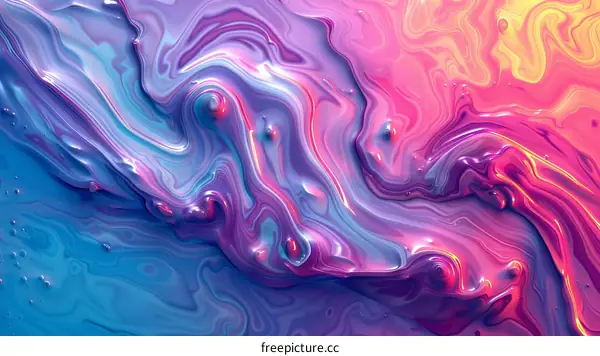 Colorful Liquid Flowing