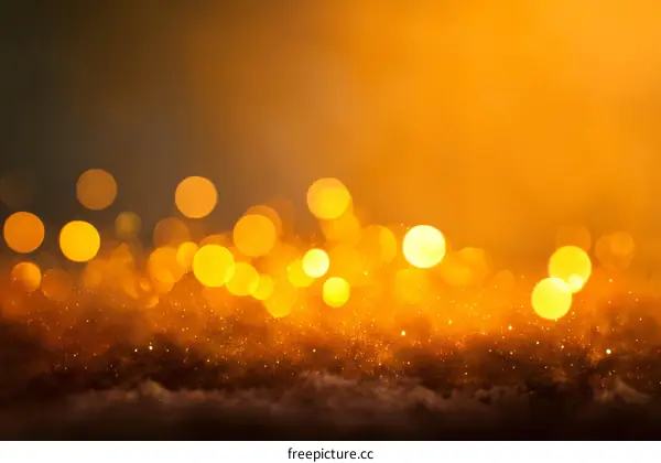 Golden Bokeh Background with Sparkling Effect