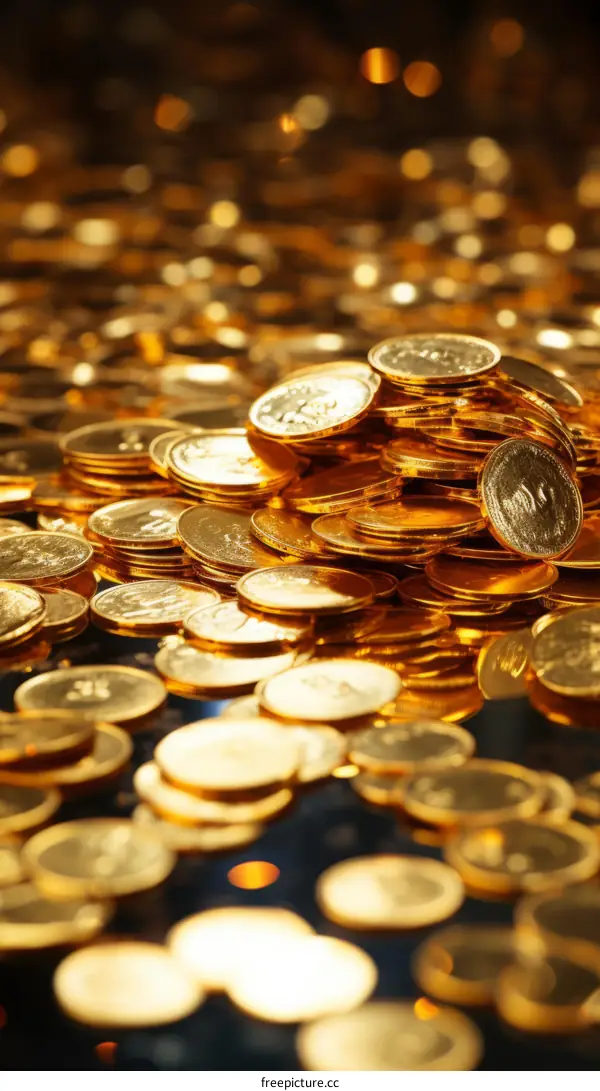 Pile of gold coins