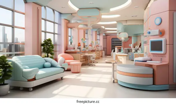 A Colorful and Modern Hospital
