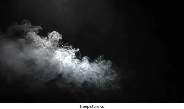 Abstract Smoke Design on Black Background