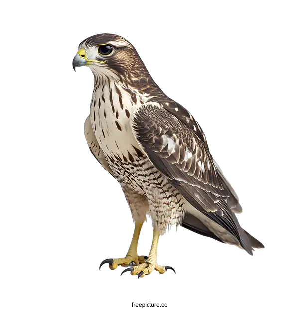 [Transparent Background PNG]Close Up of a Hawk with White Background