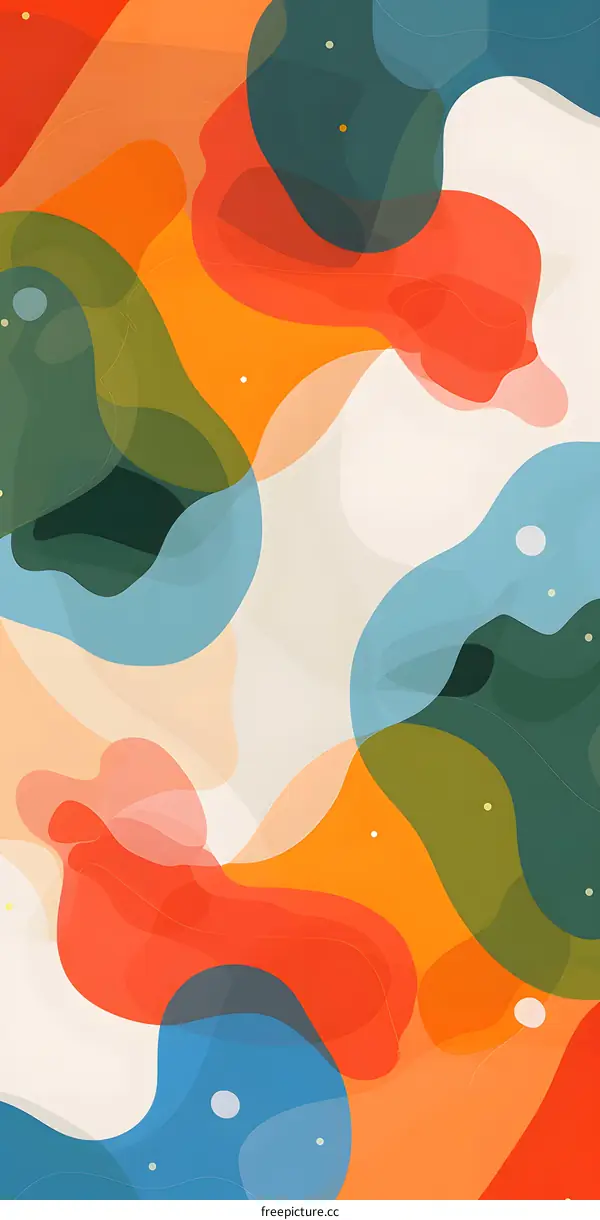 Abstract Colorful Liquid Shapes Background