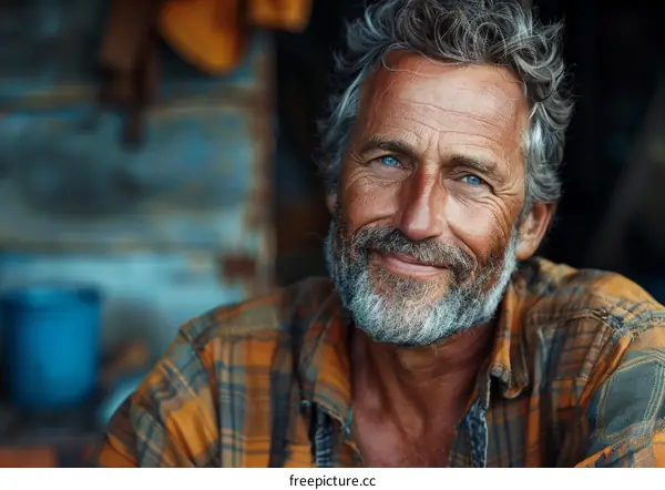 Portrait of a Smiling Senior Caucasian Man