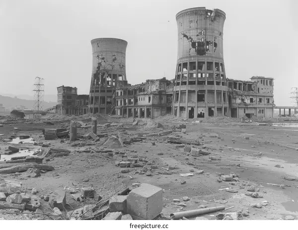 Ruins of an industrial building