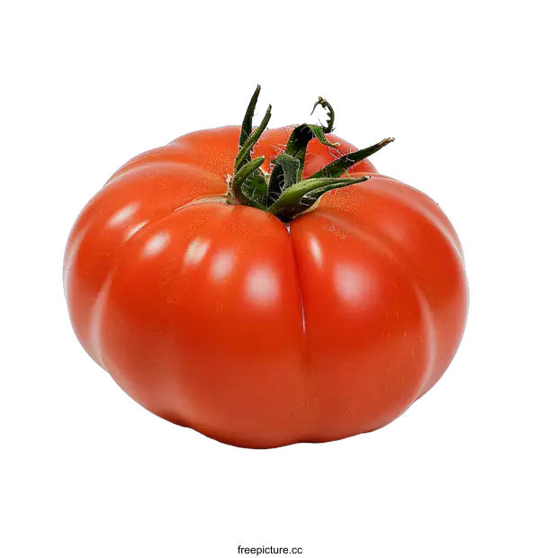[Transparent Background PNG]Large Red Tomato on White Background