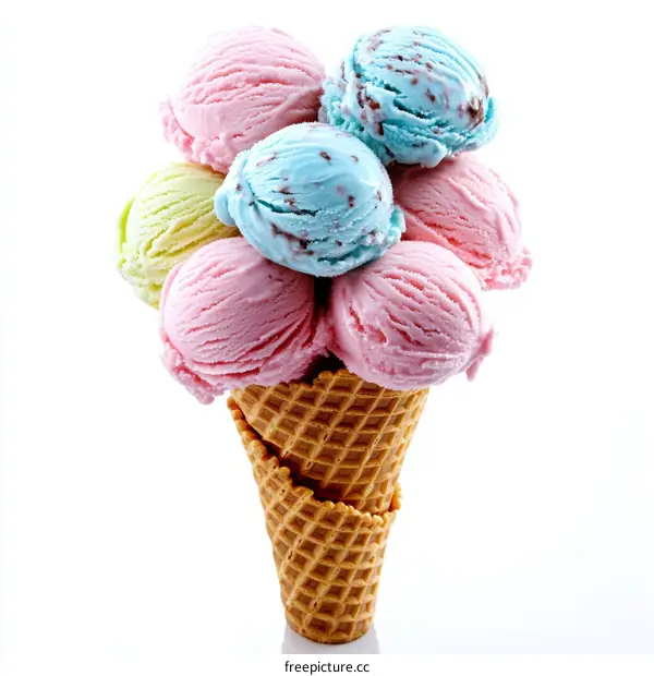 Ice Cream Sundae in Waffle Cone