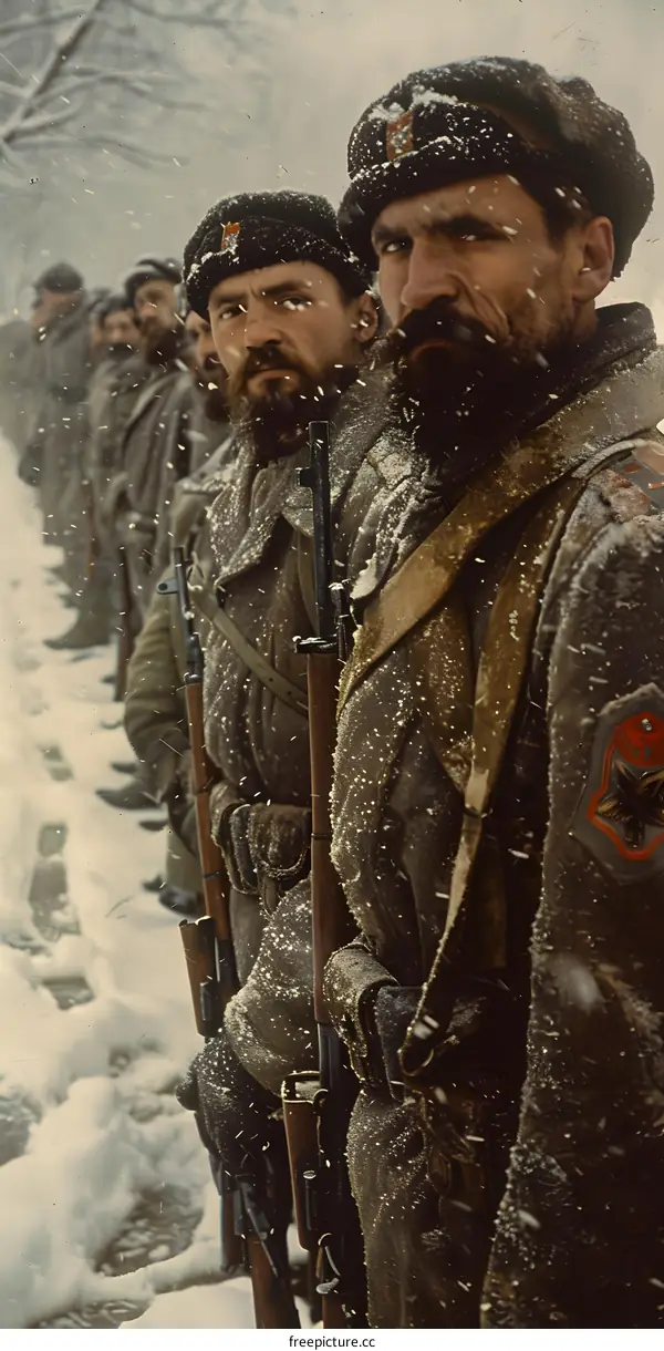 Yugoslav Partisans in the snow
