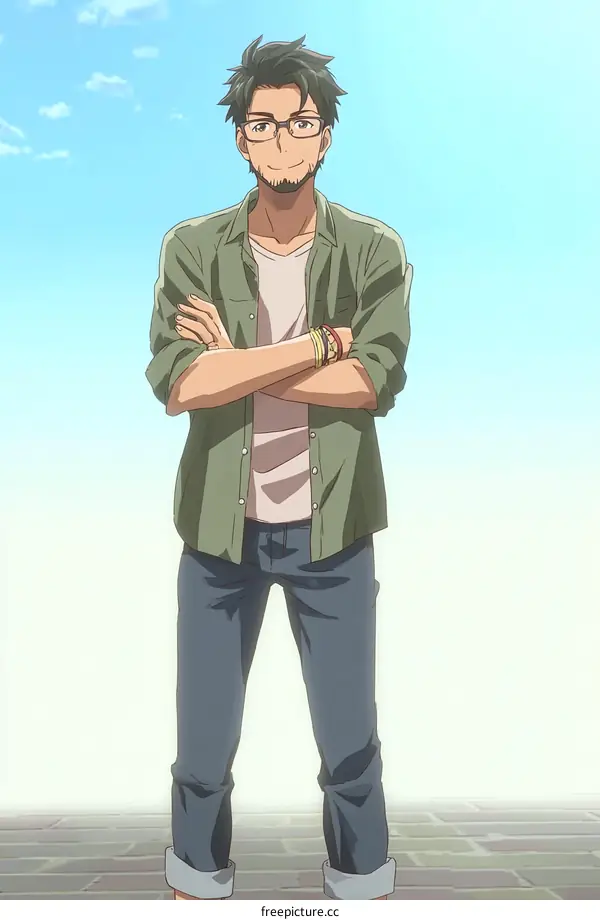 Anime Character Male Casual Fashion Illustration