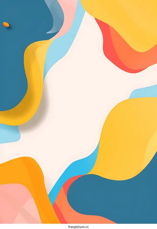 Abstract Colorful Wave Background