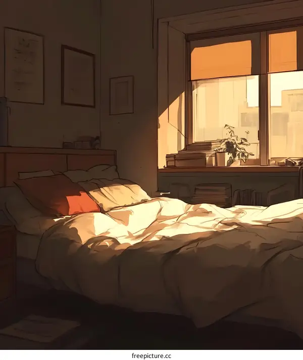 Sunlit Bedroom with a Window View