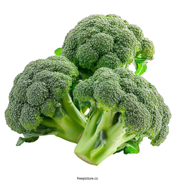 [Transparent Background PNG]Fresh Broccoli Clusters Close-up