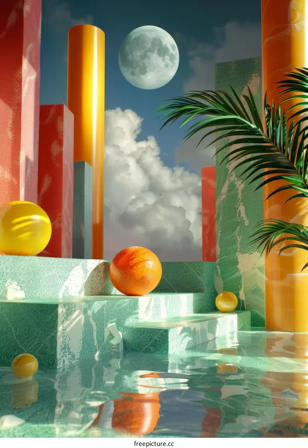 Colorful Geometric Abstract Interior Design