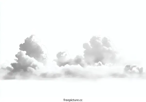 Abstract Monochrome Cloudy Sky Background