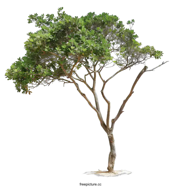 [Transparent Background PNG]Isolated Green Tree with White Background